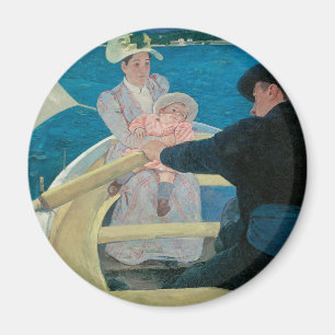 Boating Party von Mary Cassatt, Vintage Fine Art Magnet