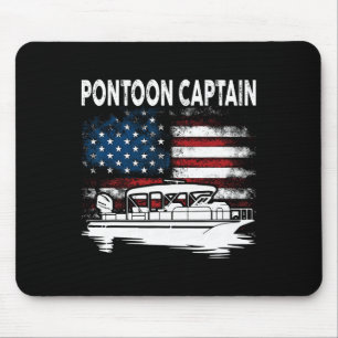 Boating Pontoon Kapitän 4. Juli Pontoonboot Mousepad