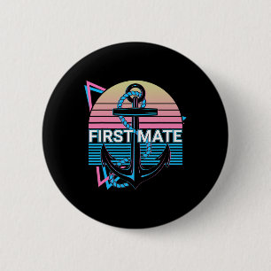 Boating Retro Erster Maat  Button