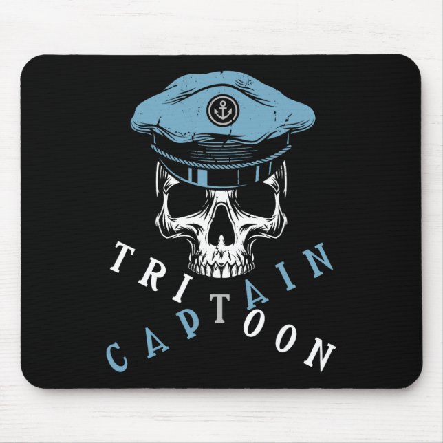 Boating Tritoon Kapitän Flachboot Leben Pontoon Fü Mousepad (Vorne)
