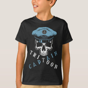 Boating Tritoon Kapitän Flachboot Leben Pontoon Fü T-Shirt