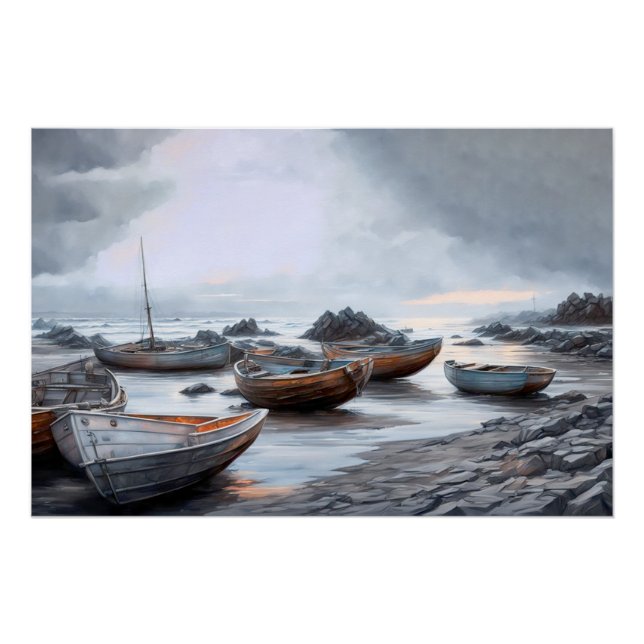 Boats Ashore Poster (Vorderseite)