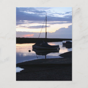 Boats Blakeney at dusk Postkarte