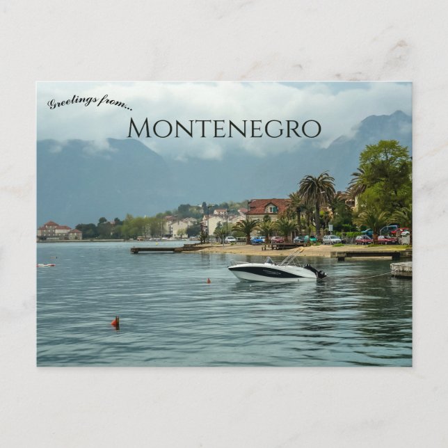 Boats in Kotor Montenegro Postcard Postkarte (Vorderseite)