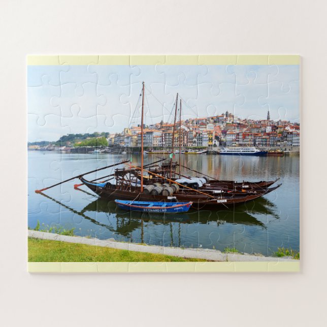 Boats in Porto, Portugal Puzzle (Horizontal)