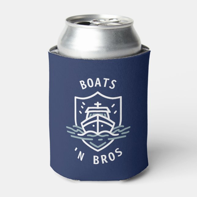 Boats N Bros Bachelor Party Favor Navy  Dosenkühler (Kanne Vorderseite)