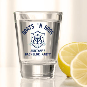Boats N Bros Junggesellenabschied Navy Schnapsglas