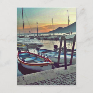 Boats on Garda Lake     Postkarte