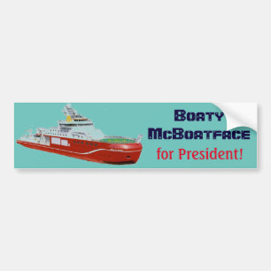 Boaty McBoatface für Präsidenten! Autoaufkleber