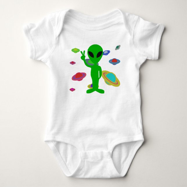 Bob Alien Baby Strampler (Vorderseite)