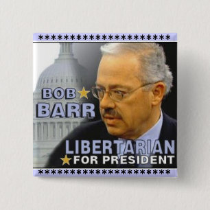 Bob Barr quadratischer Knopf Button