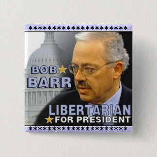 Bob Barr quadratischer Knopf Button