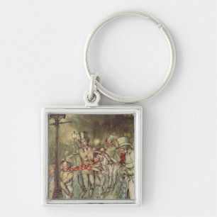 Bob Cratchit ging ein Dia auf Cornhill hinunter Schlüsselanhänger