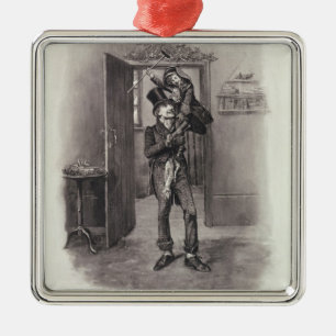 Bob Cratchit und kleiner Tim, von 'Charles Silbernes Ornament