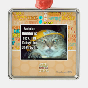 Bob der Erbauer ist krank Silbernes Ornament