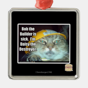 Bob der Erbauer ist krank Silbernes Ornament