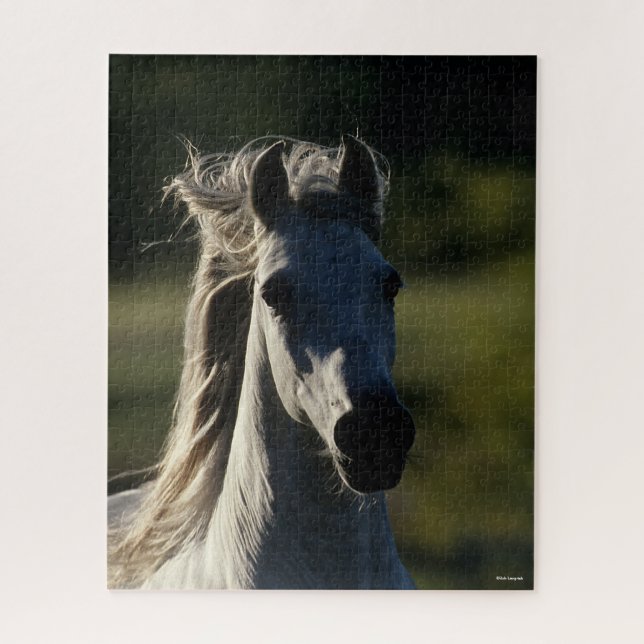 Bob Langrish | Graue andalusische Headshot Backlit Puzzle (Vertikal)