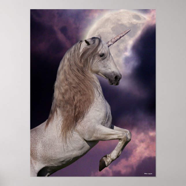 Bob Langrish | Graue Einhornzucht Poster (Vorne)