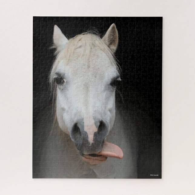 Bob Langrish | Grauwalisischer Pony mit Zunge raus Puzzle (Vertikal)