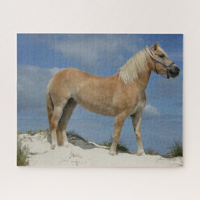 Bob Langrish | Haflinger am Strand Stehend Puzzle (Horizontal)