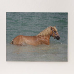 Bob Langrish   Haflinger Pferd schwimmen im Meer Puzzle