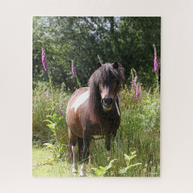 Bob Langrish | Von Blume Stehendes Shetland Pony Puzzle (Vertikal)