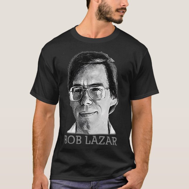 Bob Lazar Ufo Print T-Shirt (Vorderseite)