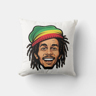 Bob Marley inspirierte Cartoon-Dreadlock-Rasta Kissen