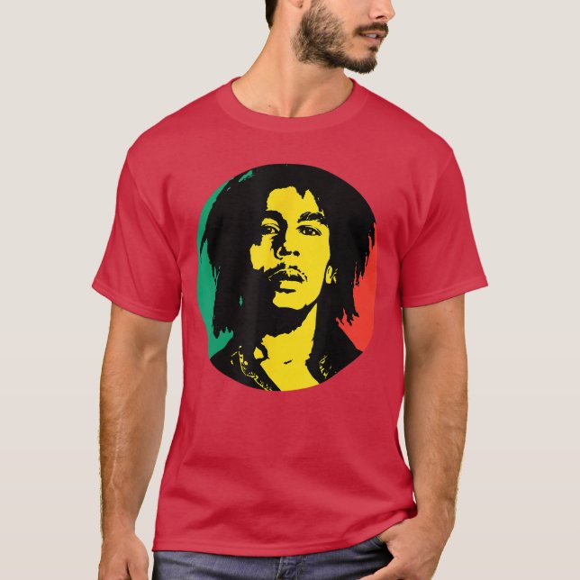 Bob Marley Rasta Circle Geschenk Junge T-Shirt (Vorderseite)
