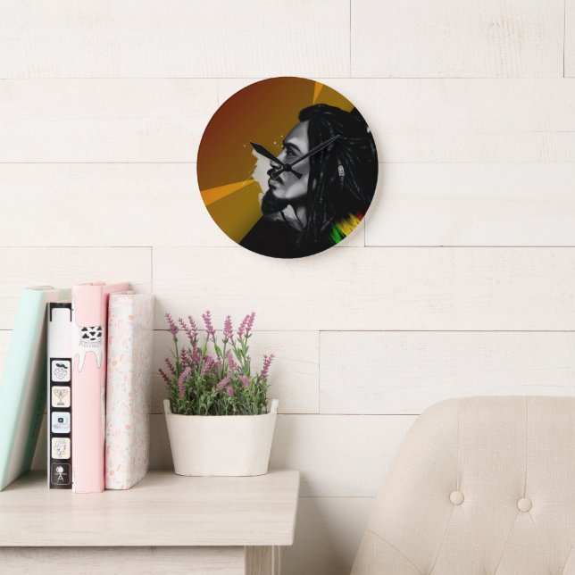 Bob Marley Wanduhr (Lesesaal)