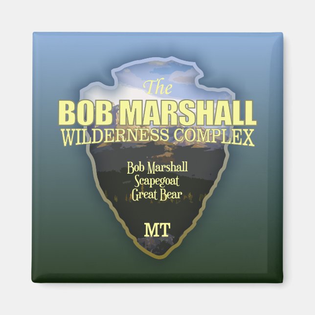 Bob Marshall Wilderness Complex (arrowhead) Magnet (Vorne)