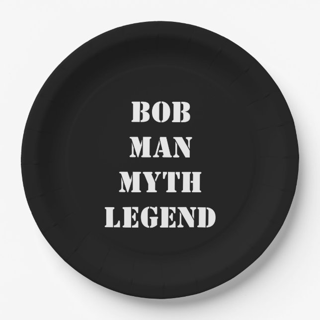 Bob: Mensch, Mythos, Legende, Pappteller (Vorderseite)