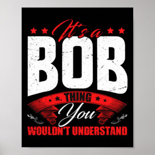 Bob Name Personalisierter Geburtstag Spaß Weihnach Poster