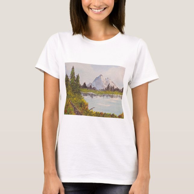Bob Ross Style Malerei #1 T-Shirt (Vorderseite)