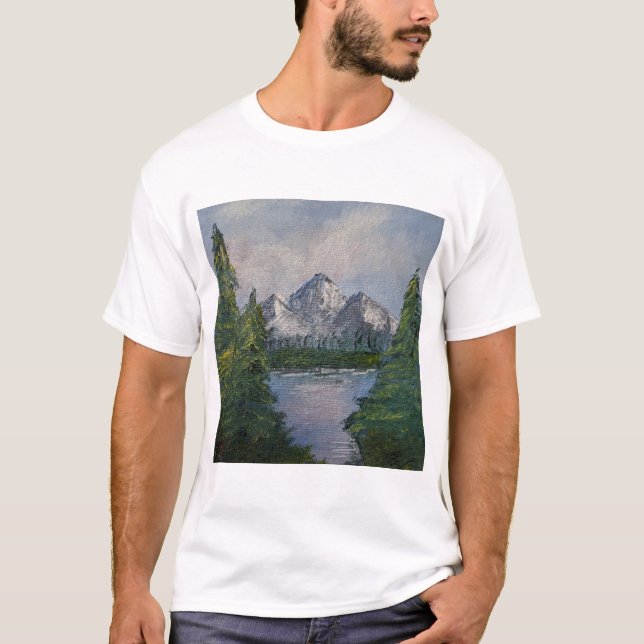 Bob Ross Style Malerei #2 T-Shirt (Vorderseite)