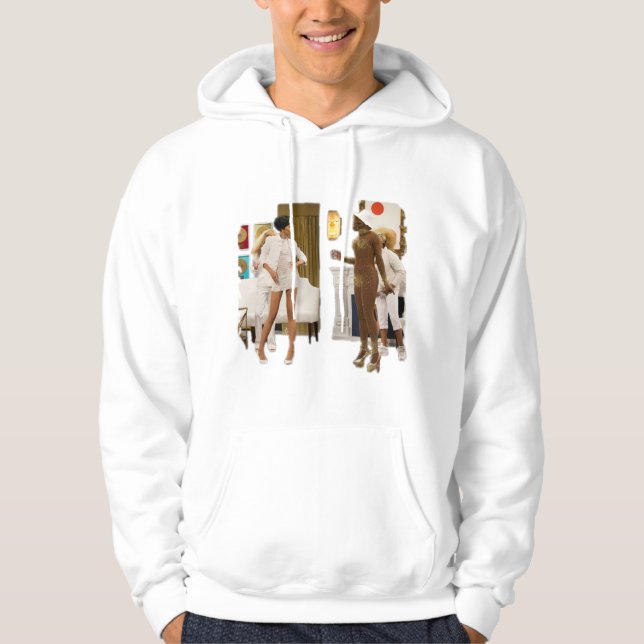 Bob The Drag Queen - White A$$$ Party Hoodie (Vorderseite)