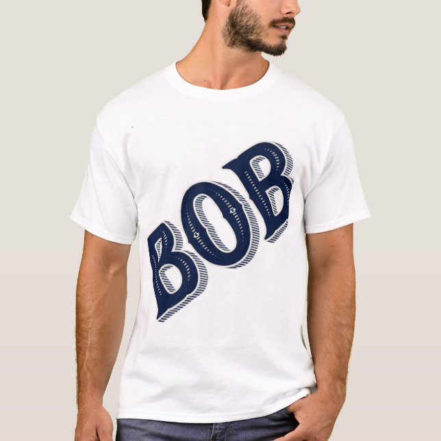 BOB Vintage-Typografie  T-Shirt (Vorderseite)