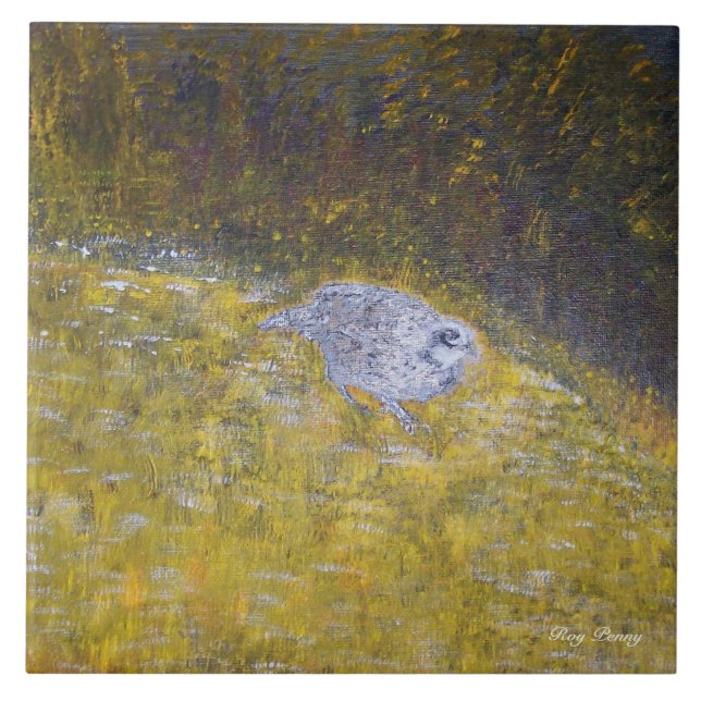 Bob-Weiß-Wachteln Fliese (Vorderseite)