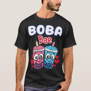 BOBA BAE Bubble Tea Frindship Humor Cartoon andalu T-Shirt