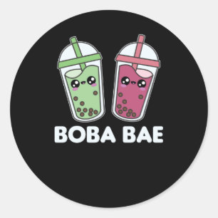 Boba Bae - Bubble Tea Kawaii Boba Tea Liebe Runder Aufkleber