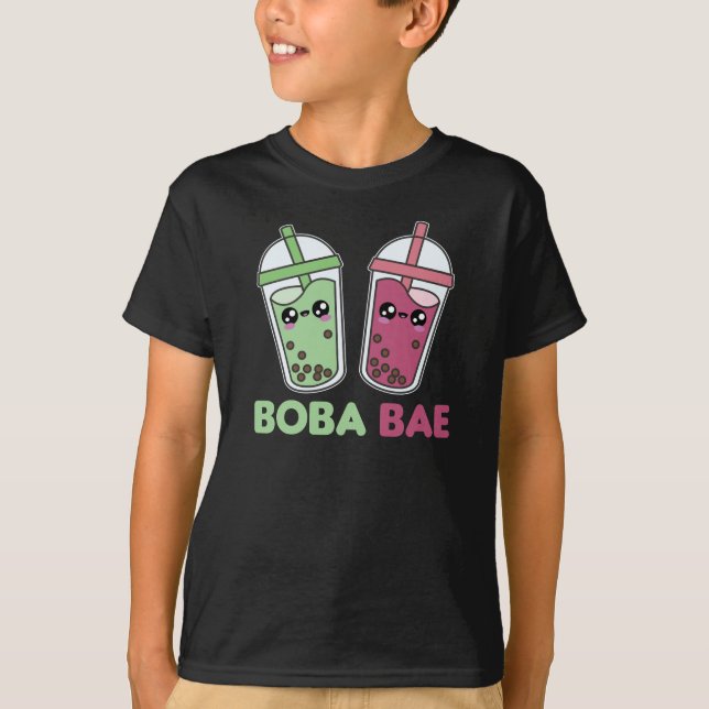 Boba Bae - Bubble Tea Kawaii Boba Tea Liebe T-Shirt (Vorderseite)
