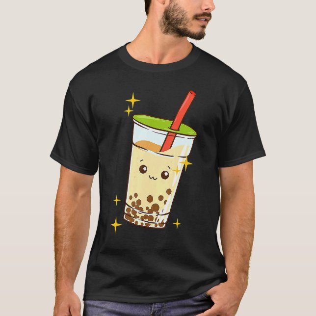 Boba Baller Bubble Tea Pearl Milk Tea Boba Drink T-Shirt (Vorderseite)