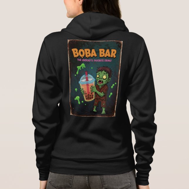 Boba Bar – The Undead’s Favorite Drink! Adult Hoodie (Rückseite)