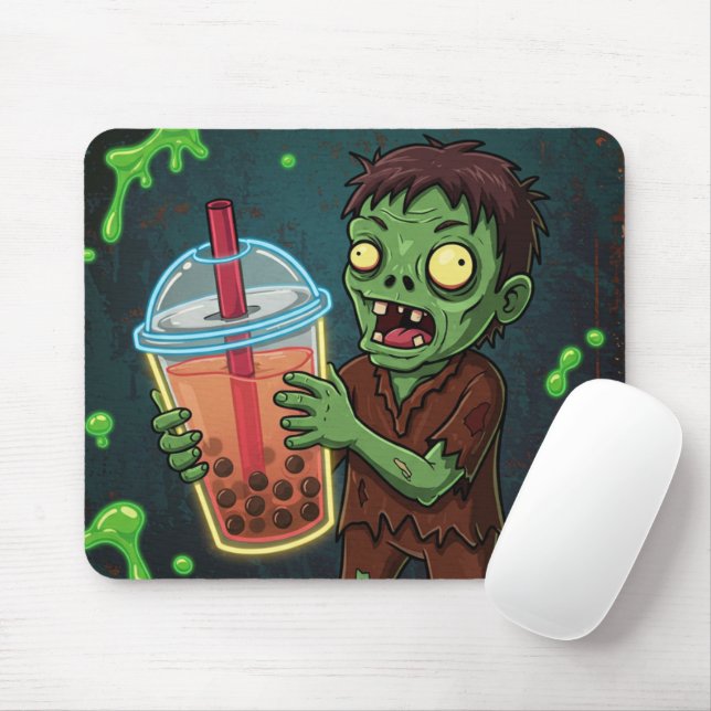 Boba Bar – The Undead’s Favorite Drink! Mousepad (Mit Mouse)