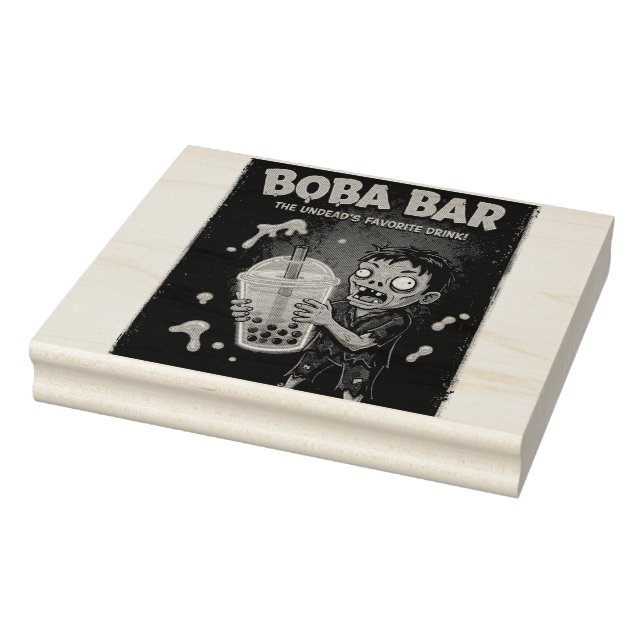 Boba Bar – The Undead’s Favorite Wood Art Stamp Gummistempel (Stempel)
