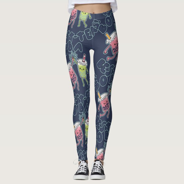 Boba Best-Teas! Leggings (Vorderseite)
