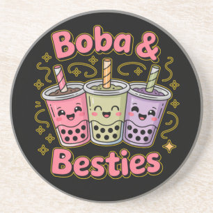 BOBA & Besties Vibes - Perfekt für Boba Tea Liebha Getränkeuntersetzer