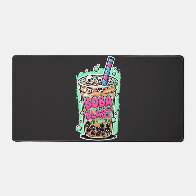 Boba Blast – Sip or Die! Desk Mat Schreibtischunterlage (Vorderseite)
