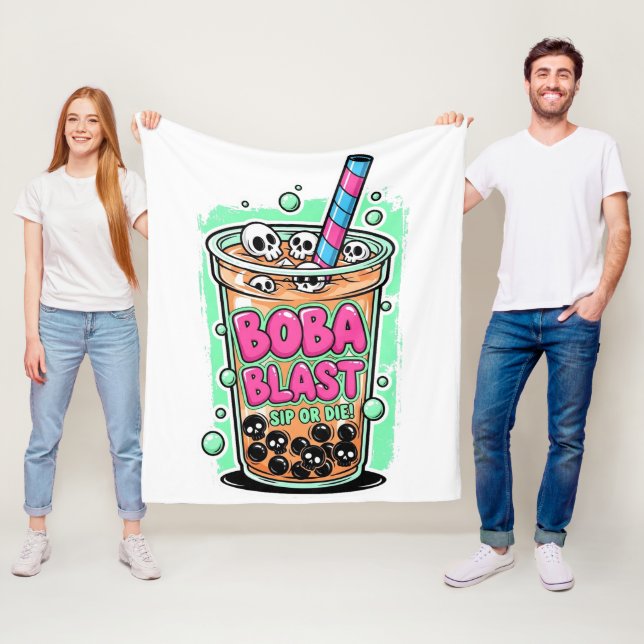 Boba Blast – Sip or Die! – Fleece Blanket (Beispiel)