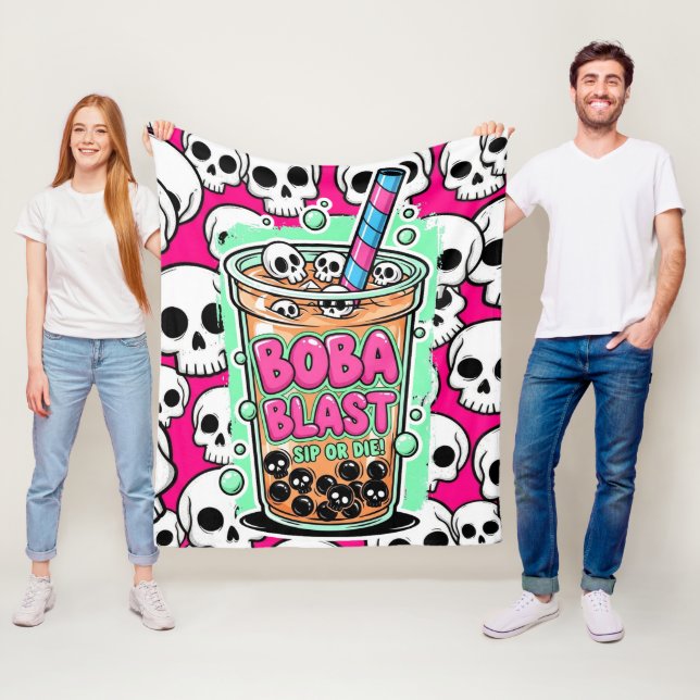 Boba Blast – Sip or Die! – Fleece Blanket (Beispiel)